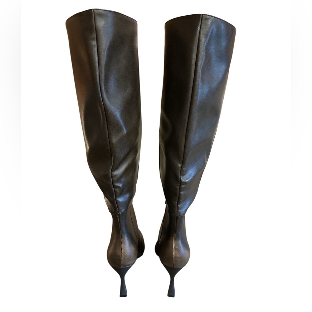 Oasis Society Pull On Pointed Toe Knee High Boots Faded Black Womens Size 10 - Picture 7 of 15